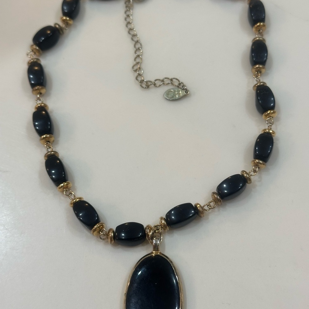 Monet Black and Gold Multi-Strand Necklace Set - Picture 5 of 16